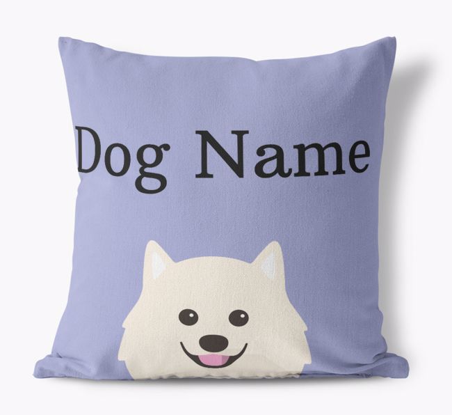 {dogsName}'s Icon & Name: Personalised {breedFullName} Canvas Cushion